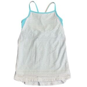 Ivivva by lululemon Blue Layered Racer‎ Back Tank Top Girl’s 7